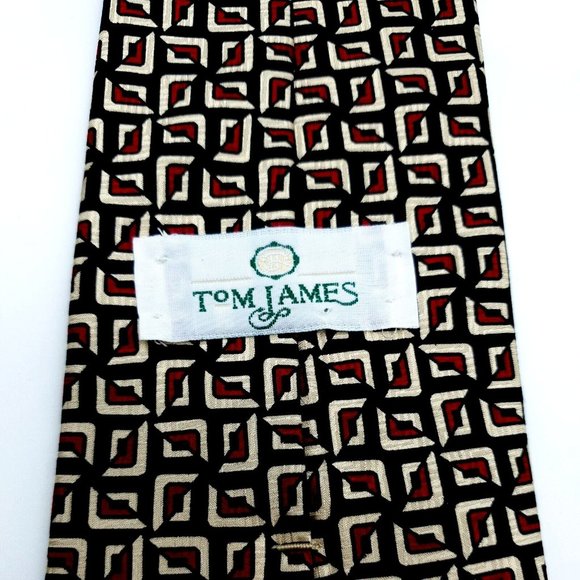 Tom James Mens Dress Tie 100% Silk Designer Accessory Business Suit Shirt Work - Picture 6 of 6